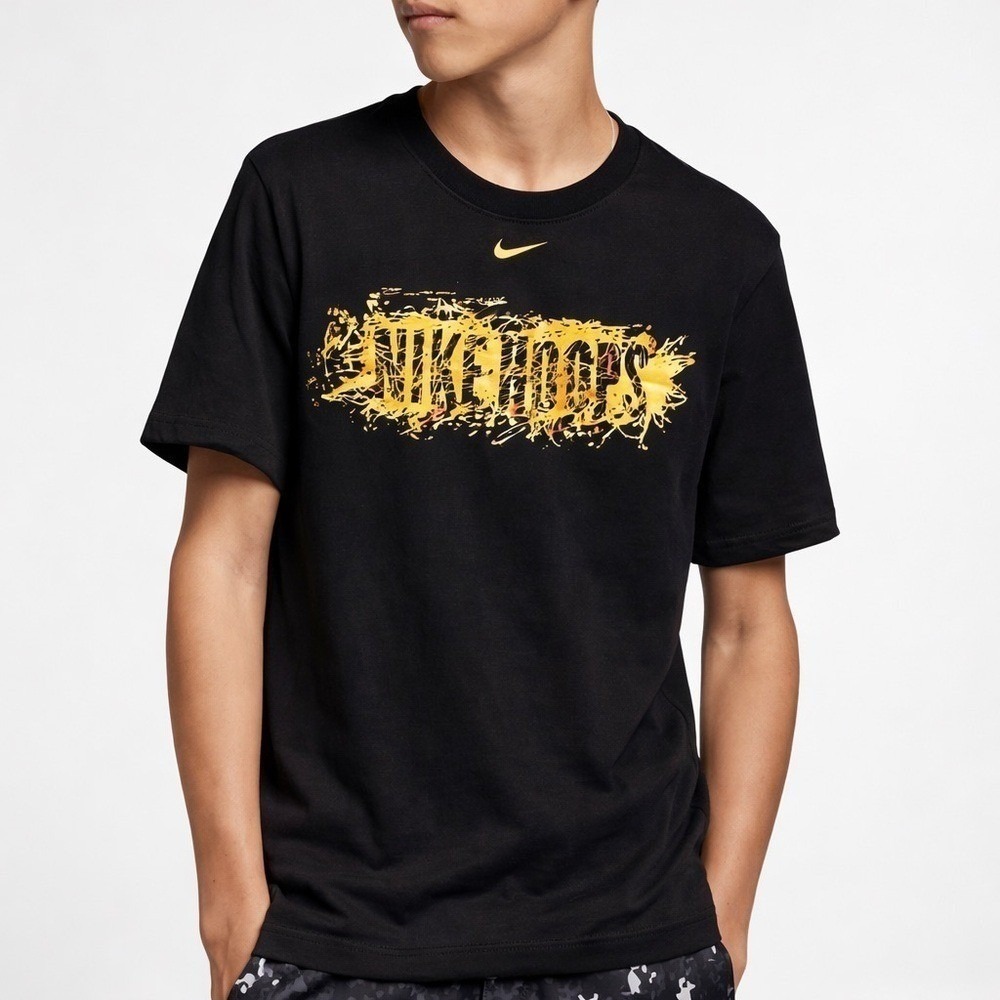 2012 Nike Black/Yellow Nike Hoops Short Sleeve T-Shirt Top